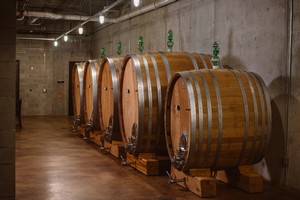 Mari vineyards Barrels in Caves