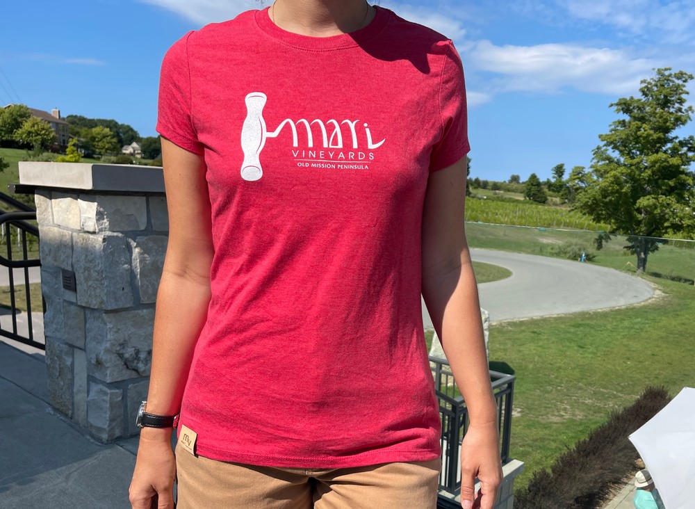 Red Mari Corkscrew Women's Tee 1