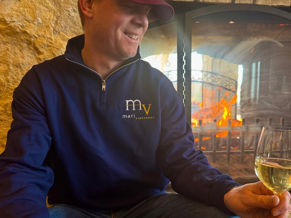 Navy Mari Quarter Zip 1