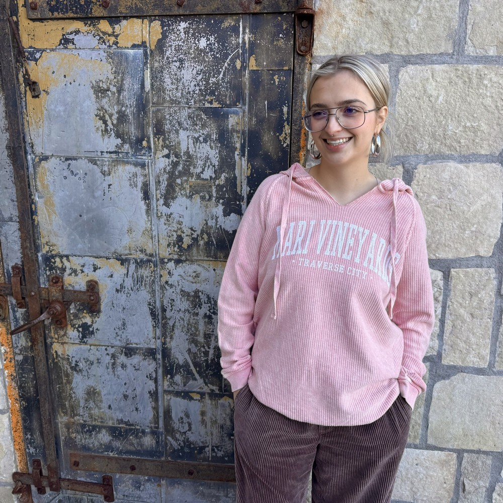 Mari Vineyards Corded Hoodie - Rose 1