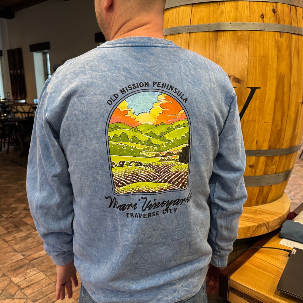 Blue Vineyard View Crewneck 1