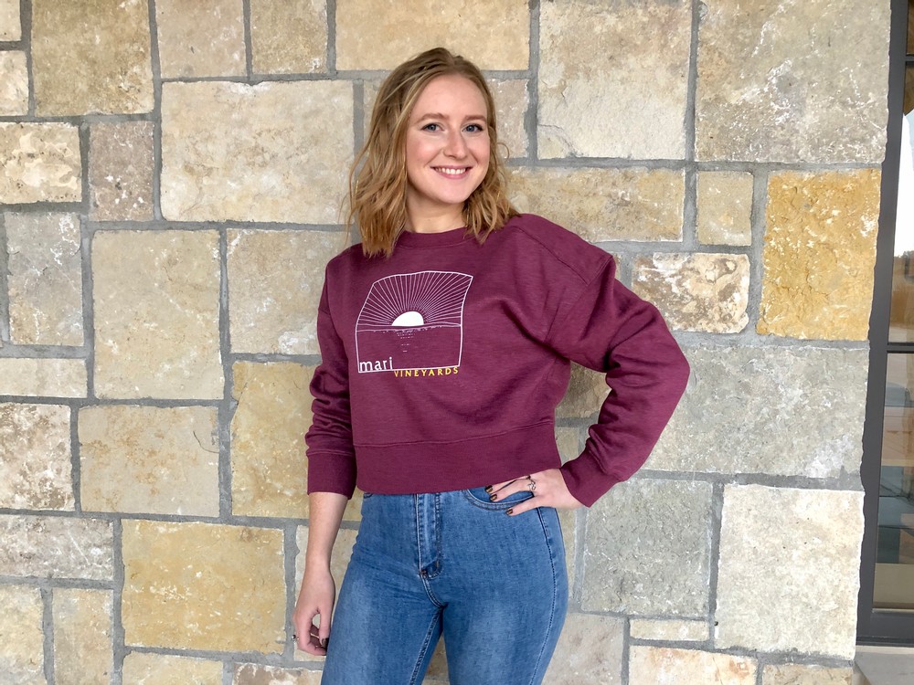 Maroon Sunrise Women's Crop 1