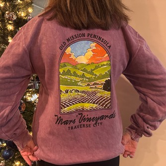 Rose Vineyard View Crewneck