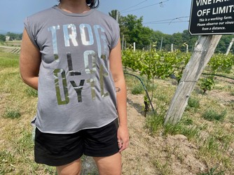 Troglodyte Grey Women's Cuff Tee