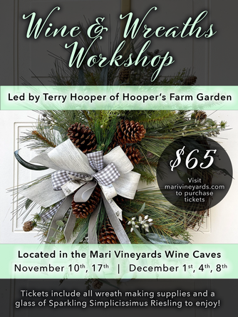 Wine & Wreaths Workshop 12.1.22